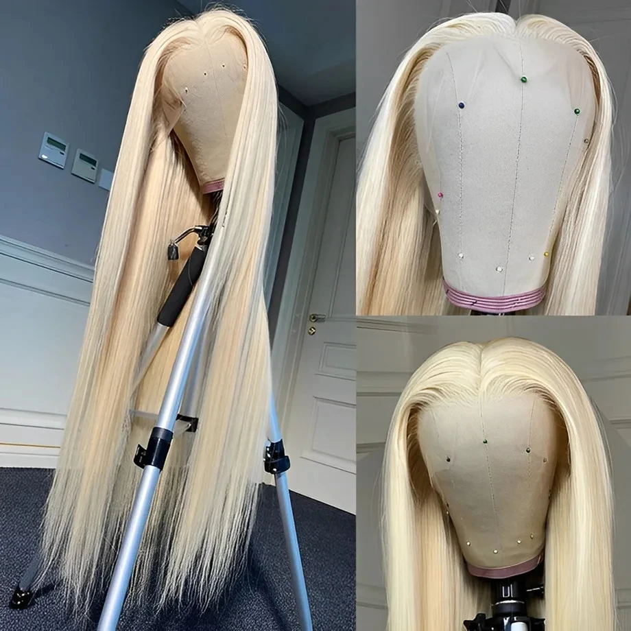 

Blonde 613 13x6 Lace Frontal Wigs HD 613 Lace Front Human Hair Wigs For Women Pre pucked Straight Human Hair Wigs 200 Density