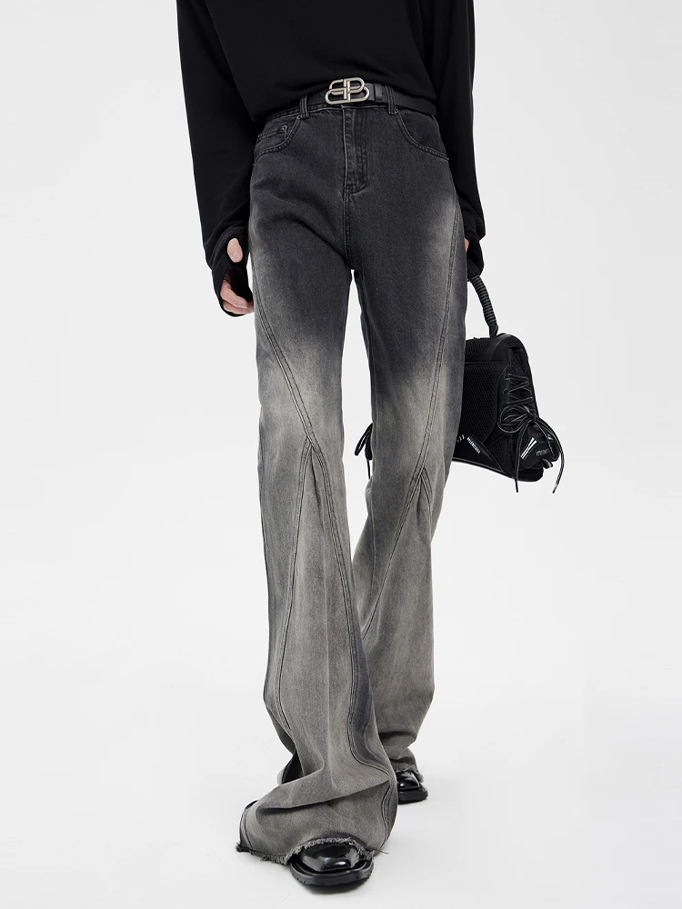 الشتاء المرأة متوهج السراويل عالية الجودة منخفضة الارتفاع جرس أسفل Y2k كاوبوي فضفاض الدنيم مصمم عفريت الأساسية الظلام الأكاديمية Harajuku