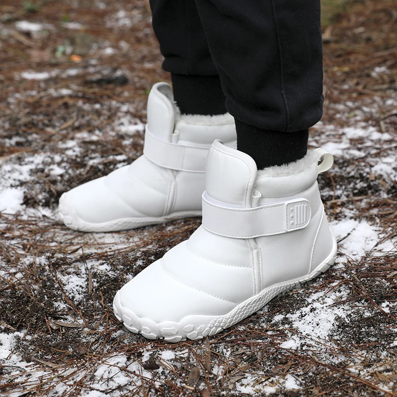 

Зимняя детская обувь, детские зимние ботинки с широким носком, модные минималистичные кроссовки для мальчиков и девочек, теплые уличные ботинки для малышей