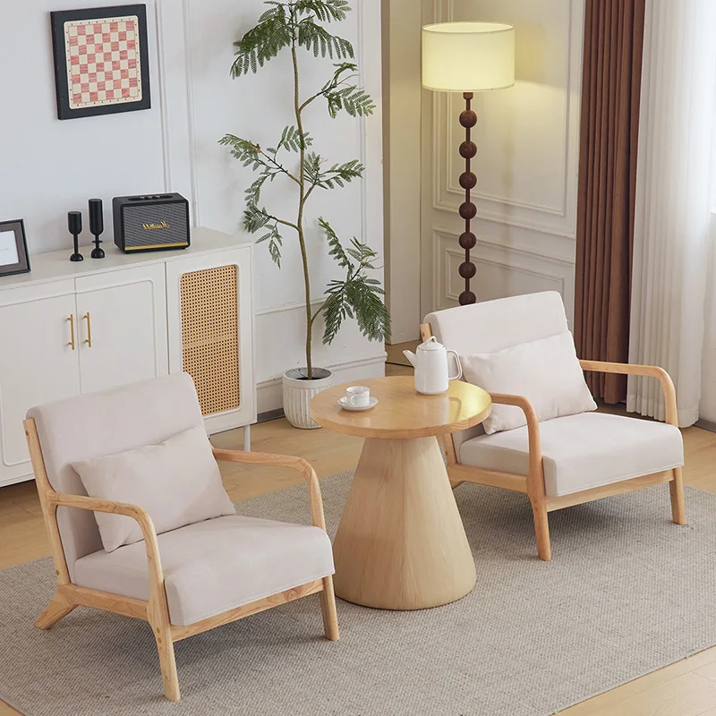 America Solid Wood Café Chairs France Vintage Casual Patio Café Chairs Upscale Balcony Sofa Café Furniture Tavolo Pranzo FYCC