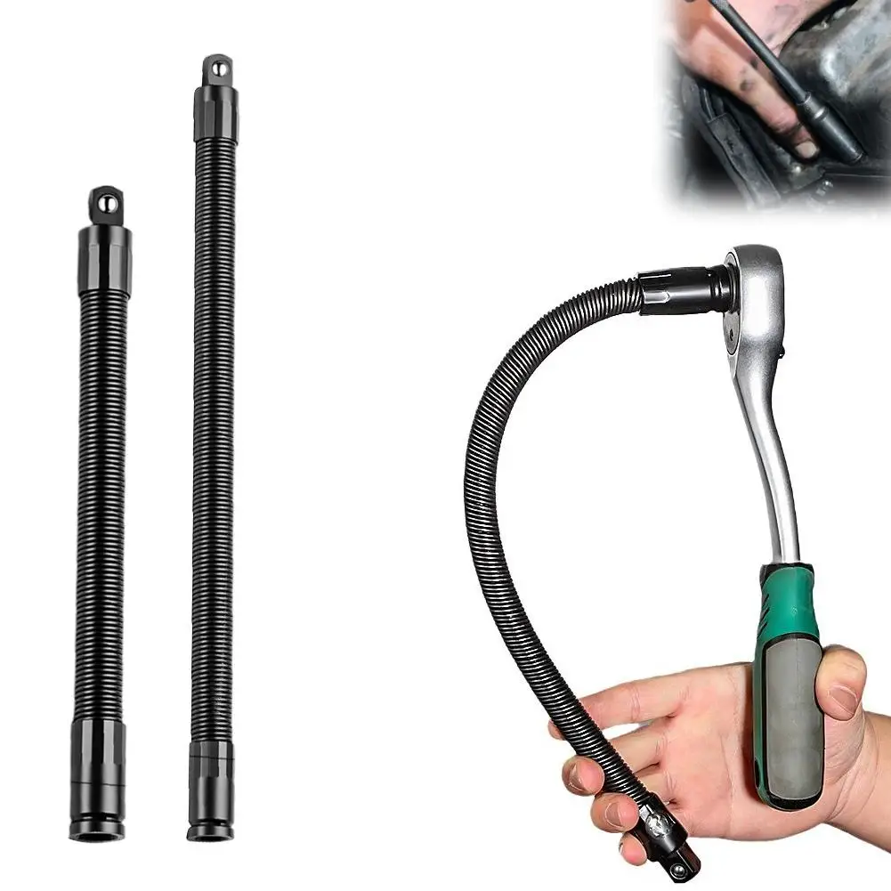 

2026 New Ratchet Spanners Electric Wrench Connecting Rod 250mm/350mm Flexible Shaft Extension Extender Torque Socket,