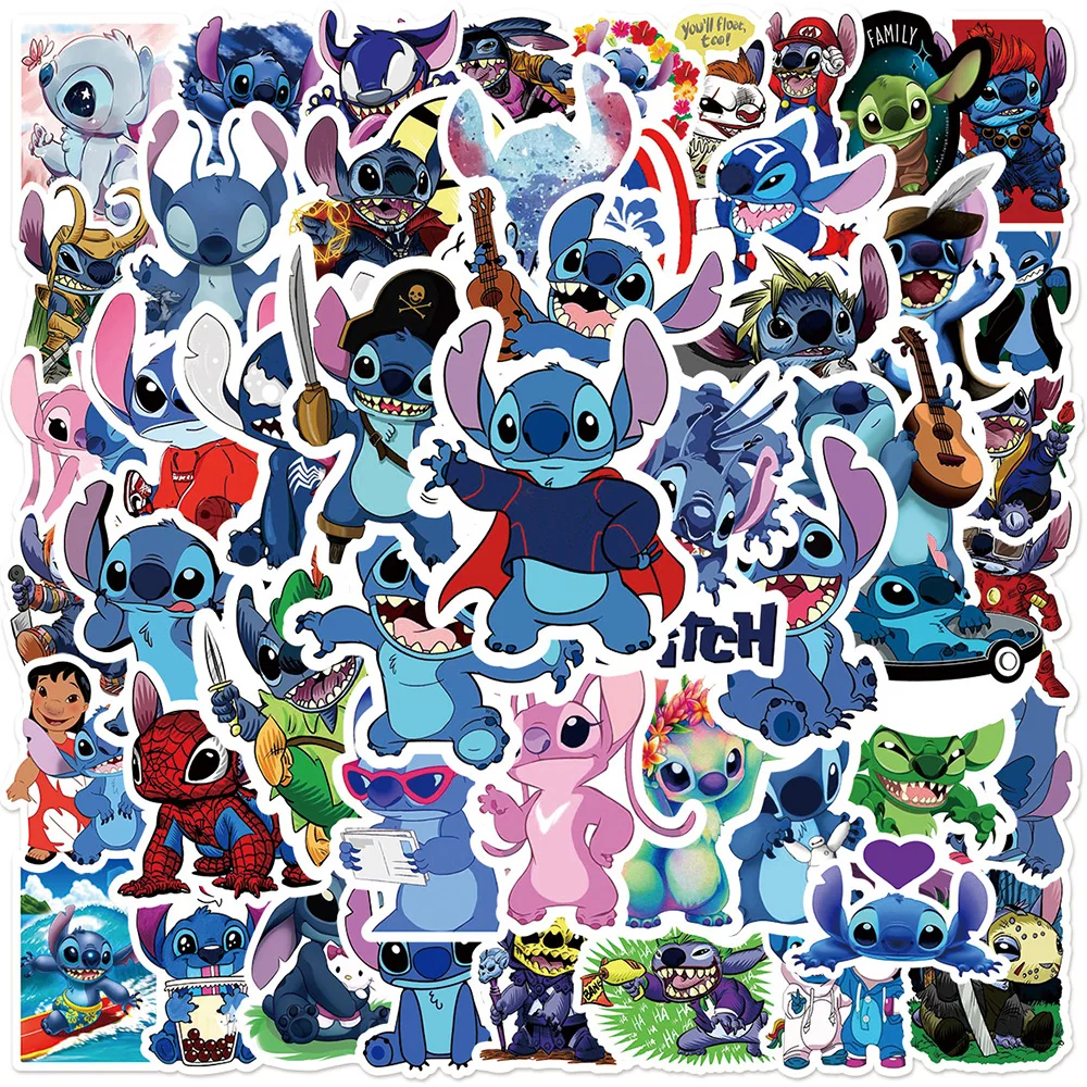 10/30/50pcs Cute Disney Cartoon Lilo & Stitch Stickers Anime Graffiti Decal Toys for Kids Gift DIY Stationery Helmet Car Sticker