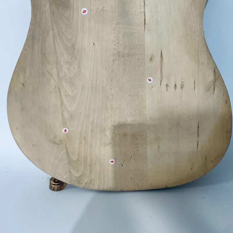 IB013  Raw Materials  Electric Guitar Body Solid Basswood  For DIY Guitar Parts Replace NO Paints Uncut Wood With Scar