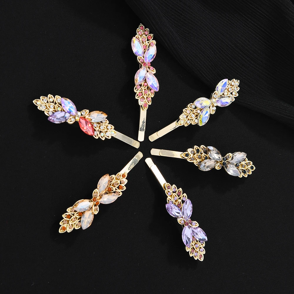 Fashionable hair clips, girls' hair accessories, bow straight clips, hair clips for hair, side clips, colorful accessories