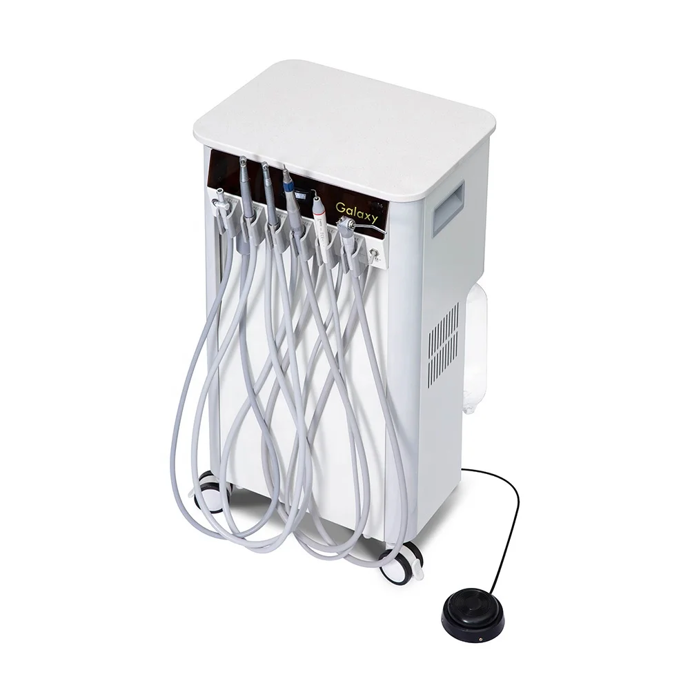 Portable motorized unit with air compressor metal chair for and equipment
