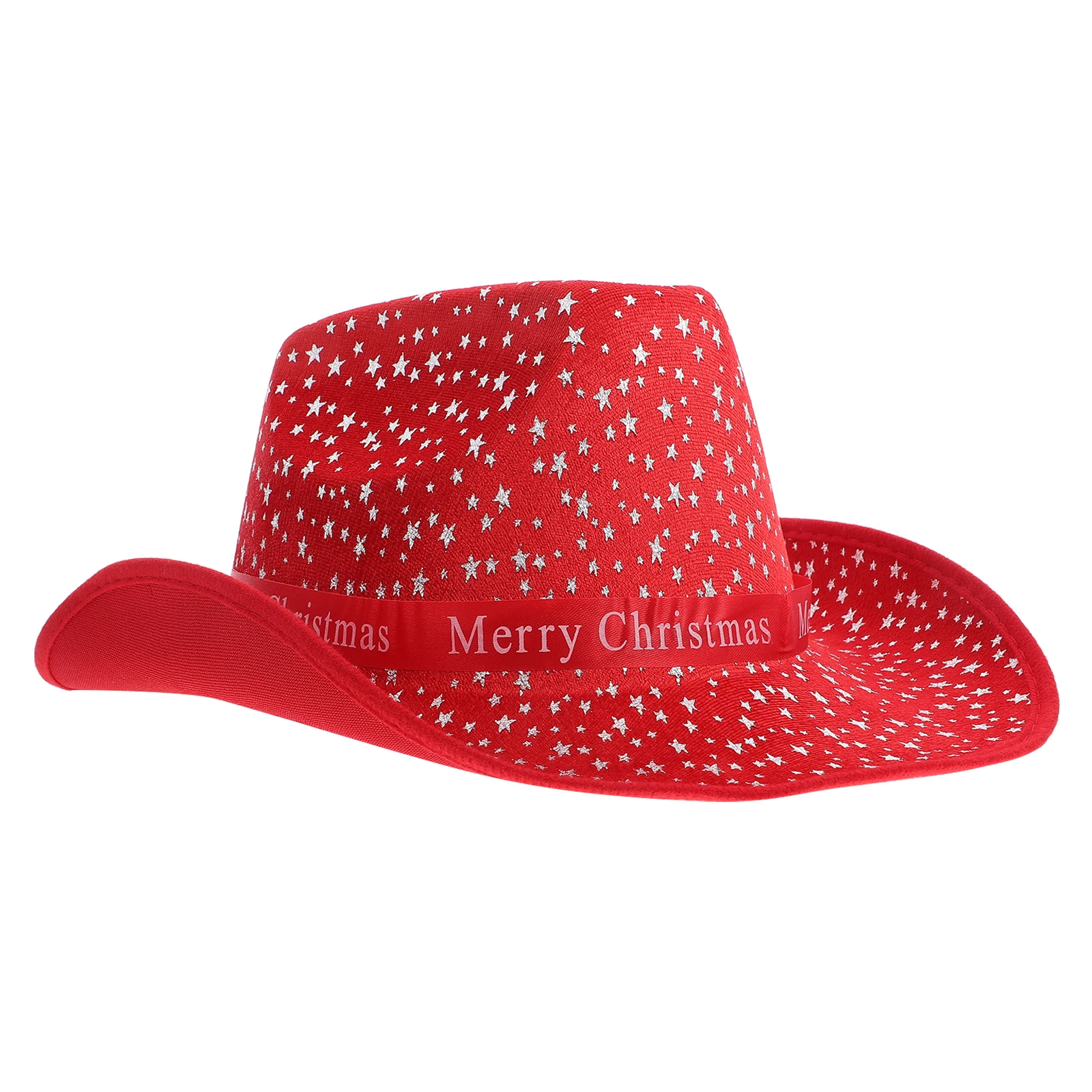 Sombrero decorativo de Papá Noel, accesorios de Halloween, sombreros de vaquera para mujer, gorra occidental de fieltro de ala ancha para chimenea