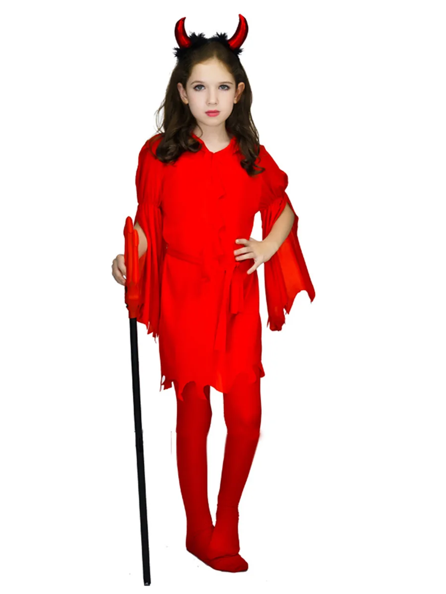 Halloween Costume Party Scary Pie Little Devil Girl Dress