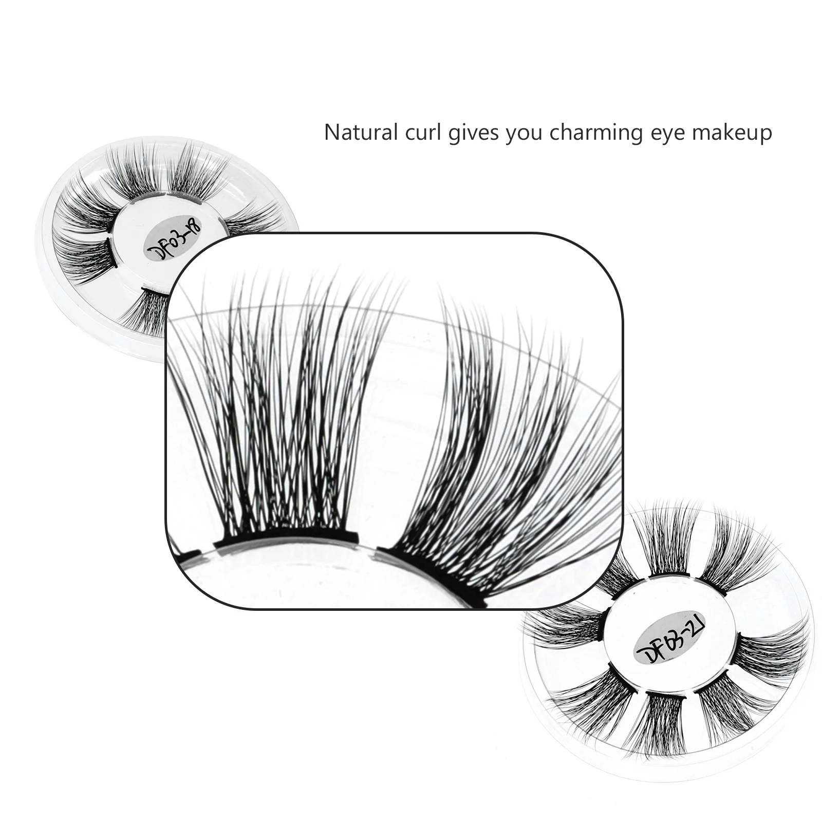 3 صناديق الرموش الصناعية الطبيعية مجعد أسود الاقسام النساء ماكياج كاذبة رمش الرموش الزخرفية اكسسوارات العين