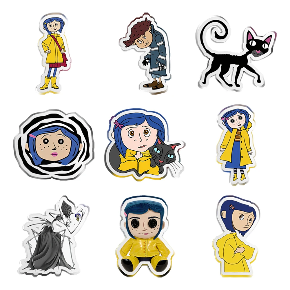 Disney Coraline Przezroczysty akryl brokatowy akryl do etui na telefon DIY Kokarda do włosów 10 części/partia