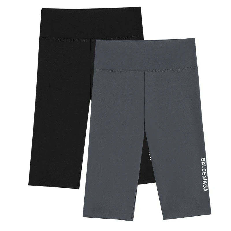 Damskie spodnie do jogi wyszczuplające, letnie, cienkie, długość do połowy łydki, warstwa bazowa, legginsy, obcisłe, modelujące brzuch, do jazdy na rowerze...