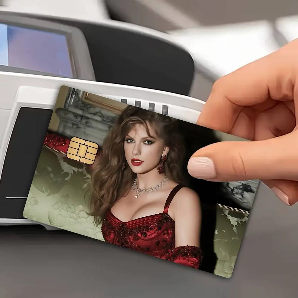 T-Taylor-SwiftS singer Fashion Matte Gold Silver Black Matte Film Skin Sticker Tape for Bank Credit Debit Card - view 5