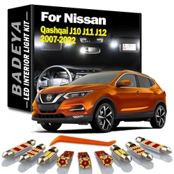 BADEYA Canbus LED Interior Map Dome Light Kit For Nissan Qashqai J10 J11 J12 2007-2017 2018 2019 2020 2021 2022 Car Led Bulbs
