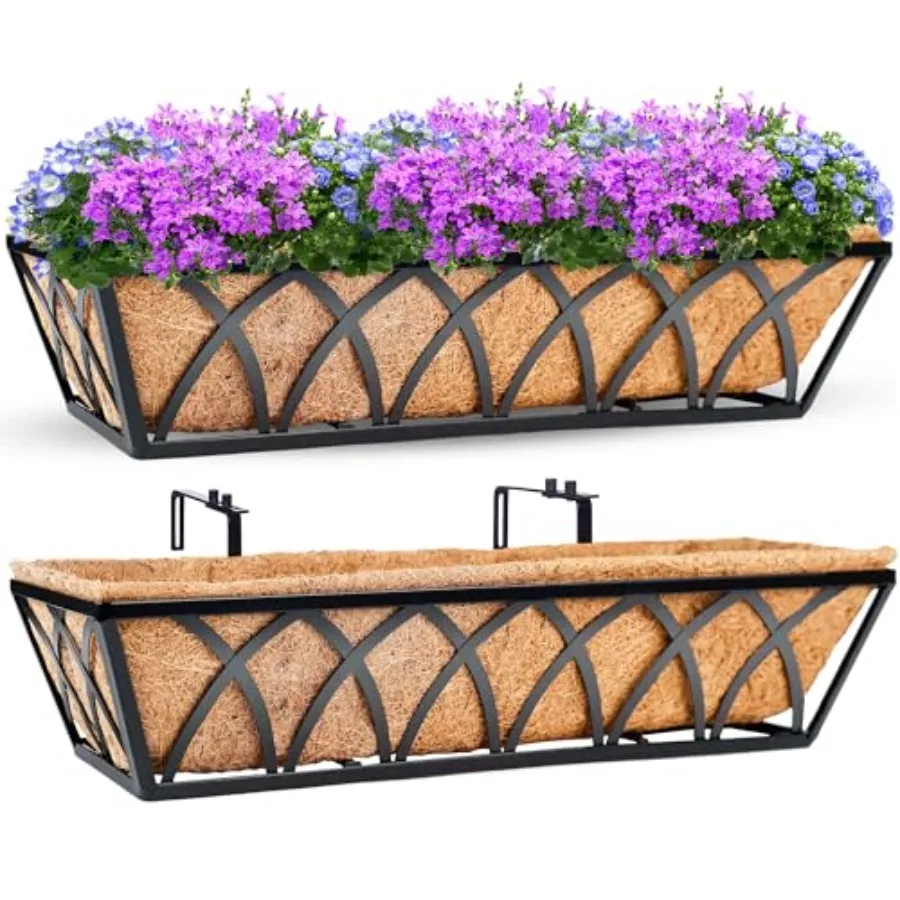 

Кашпо с кокосовым вкладышем, металлическим каркасом, устойчивым к ржавчине, с системой увлажнения и дренажа для использования в помещении или на улице