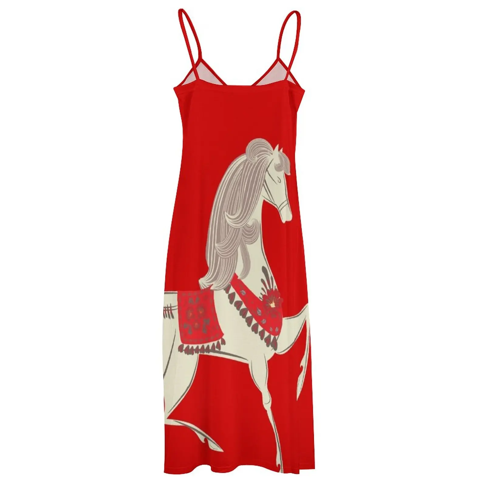 Vestido sin mangas de caballo para mujer, ropa vintage de verano, 2024