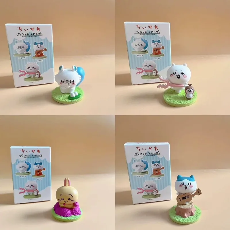 

Chiikawa Cute Cartoon Resin Figurine Hachiware Usagi Momonga Car Decoration for Girlfriend Holiday Collectible Lightweight Toys