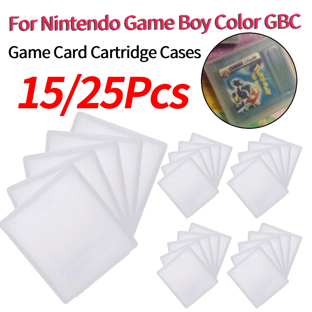 15/25Pcs For Nintendo Game Boy Color GBC Plastic Game Card Cartridge Cases Protective Game Cartridge Case Box Game Card Case