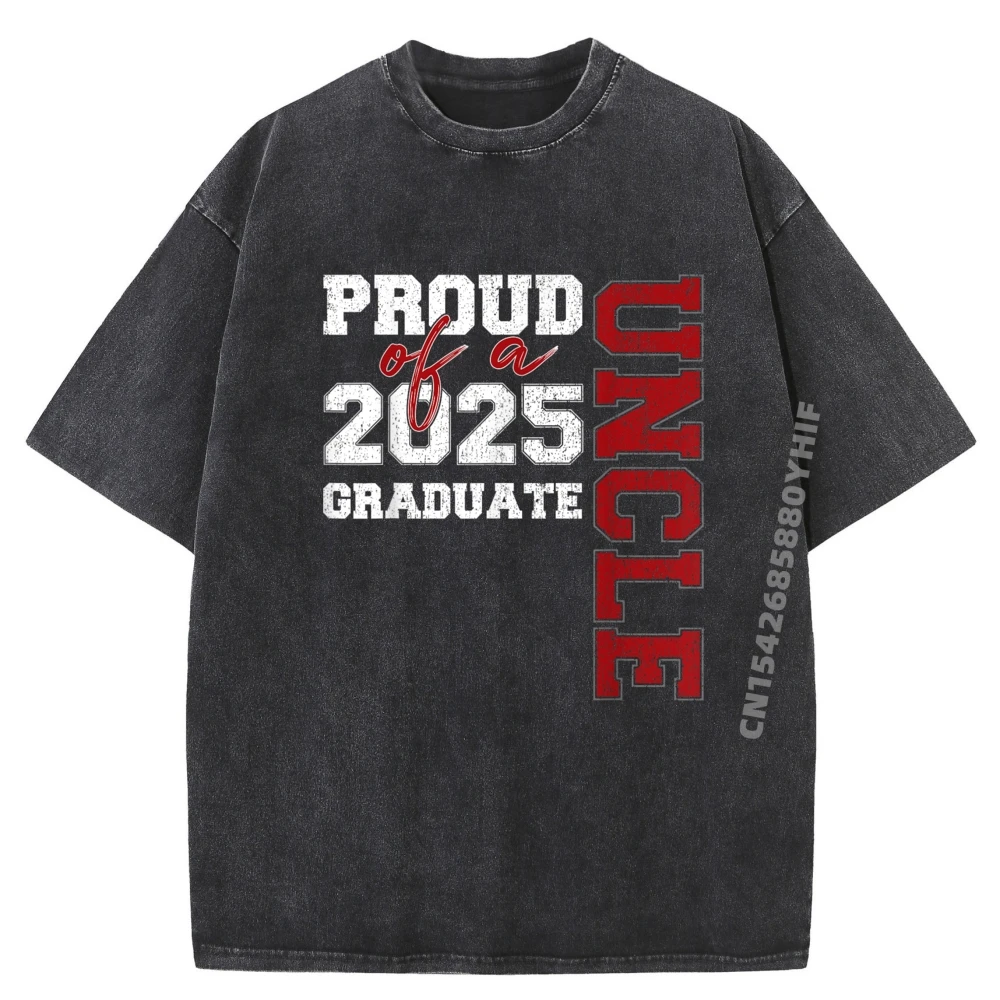 

Uncle Senior 2025 Proud Of Simple Printed T-shirts For Men Graphic Tees Hip Hop Luxury Designer Retro Washed T Shirts Man