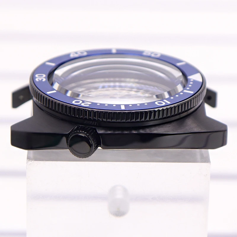 Black 41mm Men's Watch Case Watch Replacement Repair Parts Sapphire Crystal For Seiko NH35 NH36 NH34 NH38 Movements 28.5mm Dial