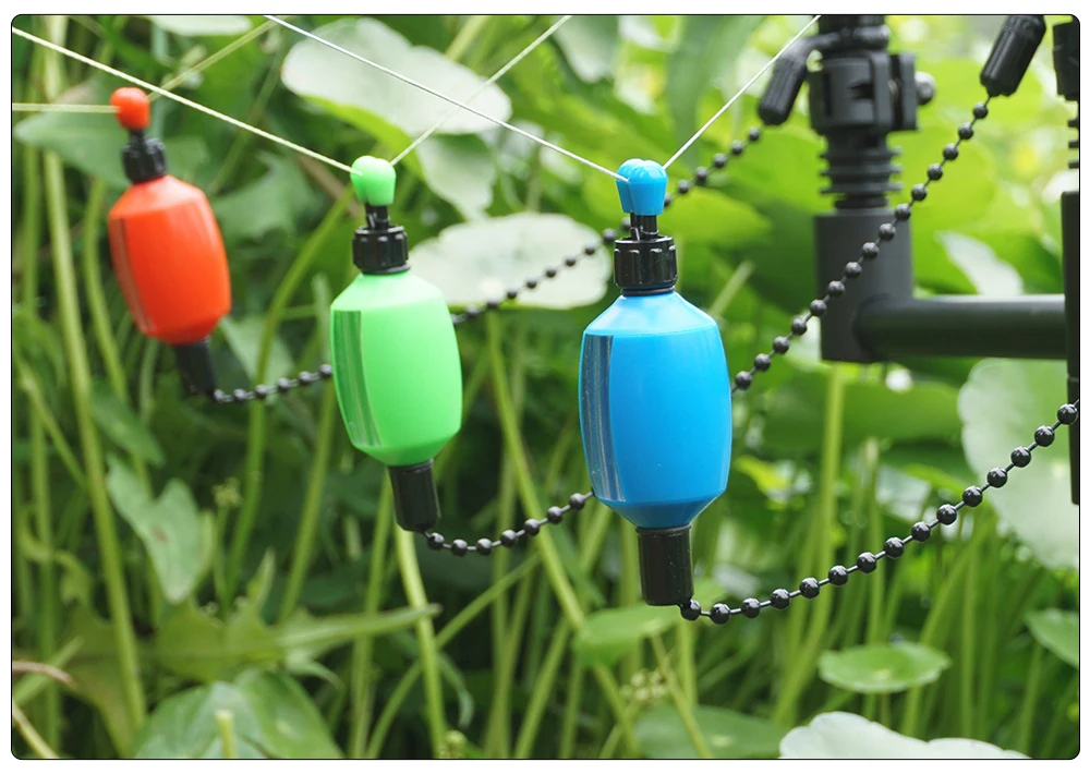Hirisi 2 Stück Karpfenangeln Swinger Bissanzeiger, 5 Farben, langlebiger, durchsichtiger Kunststoff mit liniensicheren Clips, Karpfenangeln-Zubehör – Detail 2