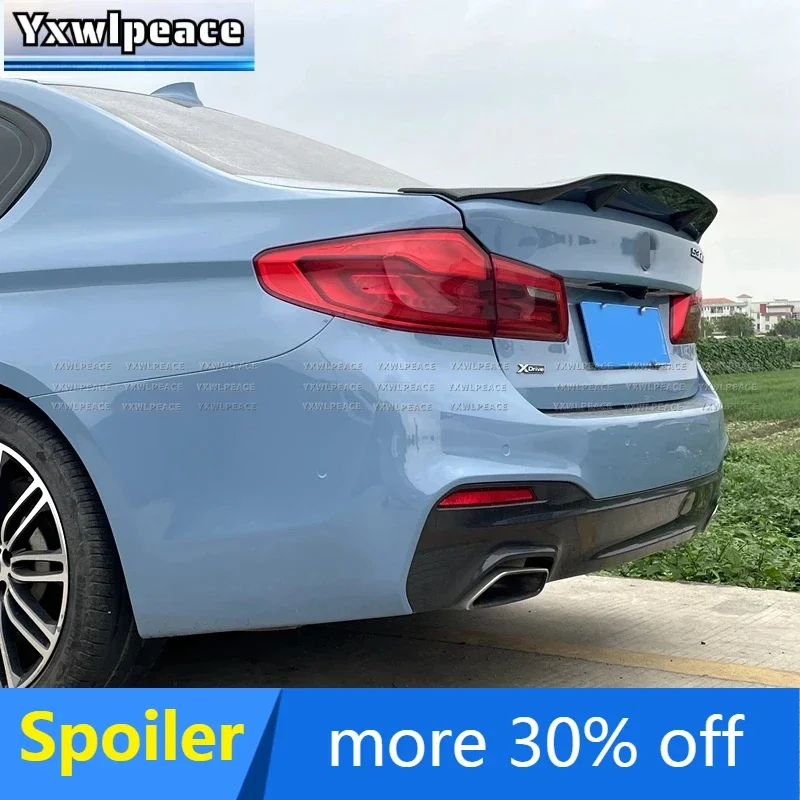 

For BMW 5 Series G30 M5 F90 2018-2022 R Style Real Carbon fiber Rear Trunk Wing Spoiler Body Kit Accessories