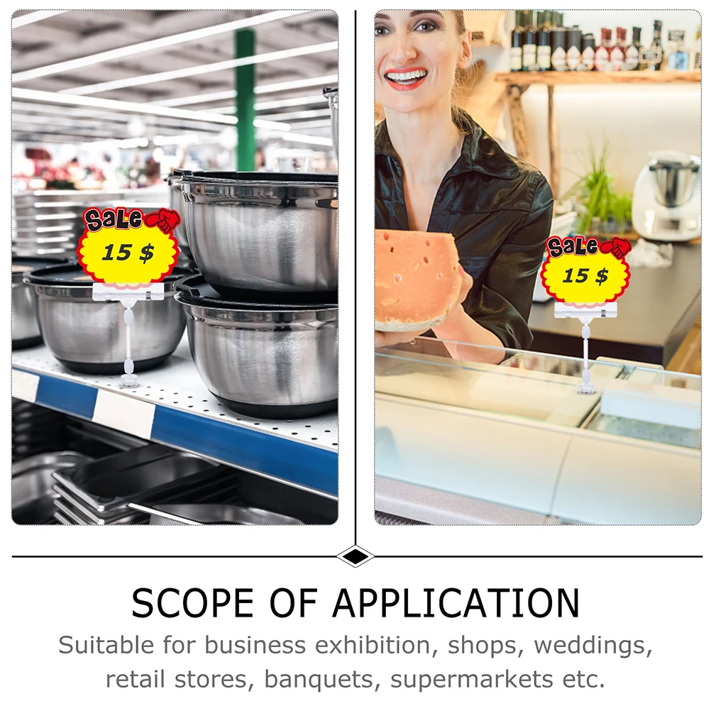 

5Pcs Premium Price Tag Clips 4 Pack Label Clamps Advertising Display Sign Holder For Retail Stores Wedding Banquet Exhibition