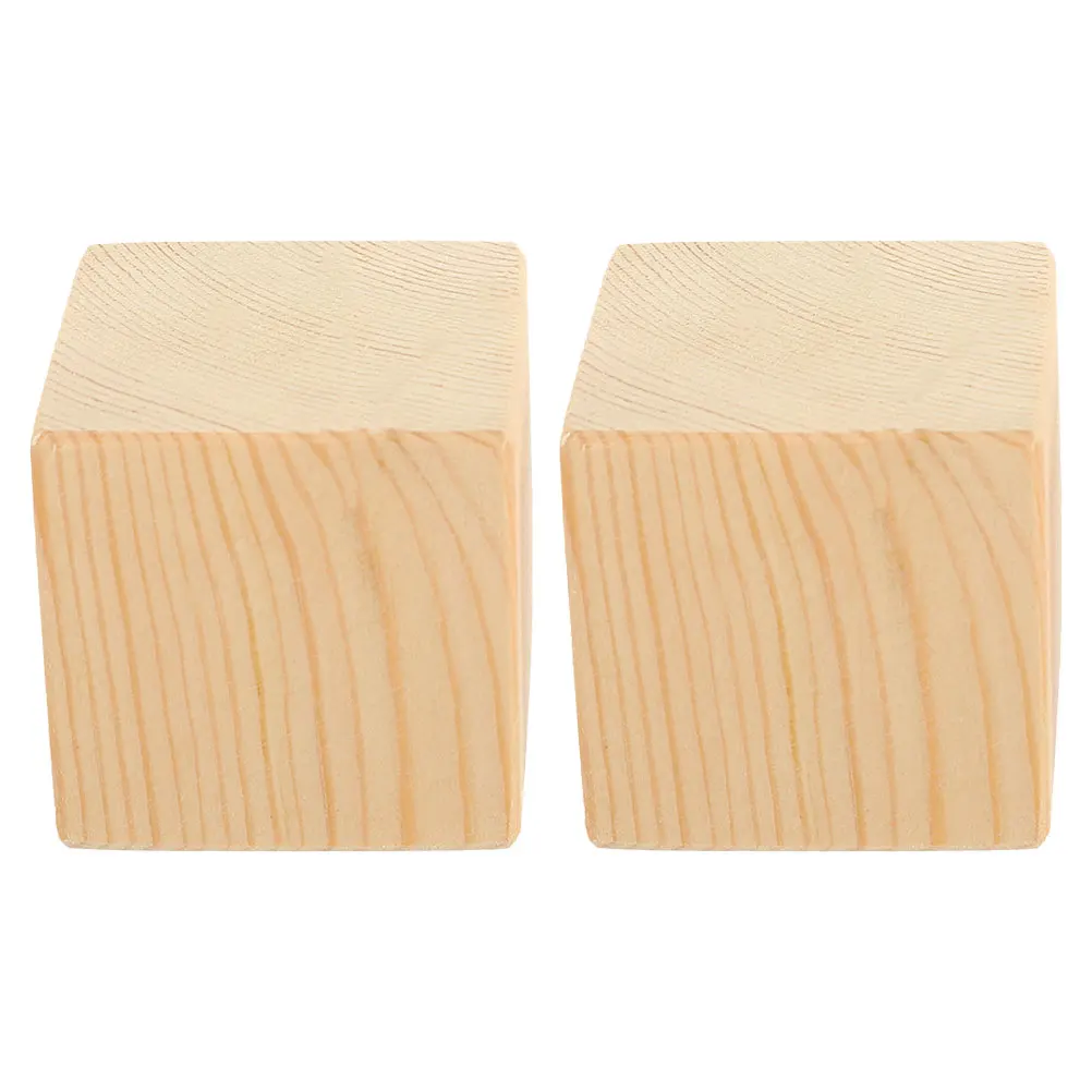 

2 pcs Heightening Blocks 6cm Wood Risers for Bed Table Sofa Couch Chair Heavy Duty Furniture Legs Pad Sturdy Anti-Slip Home Use
