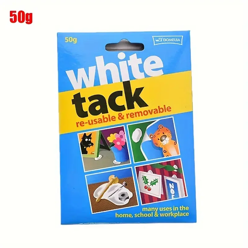 White Tack Multipack: Wiederverwendbarer, wandsicherer, ungiftiger, abnehmbarer selbstklebender Klebespitt für Poster, Fotorahmen, Dekorationen – Detail 9