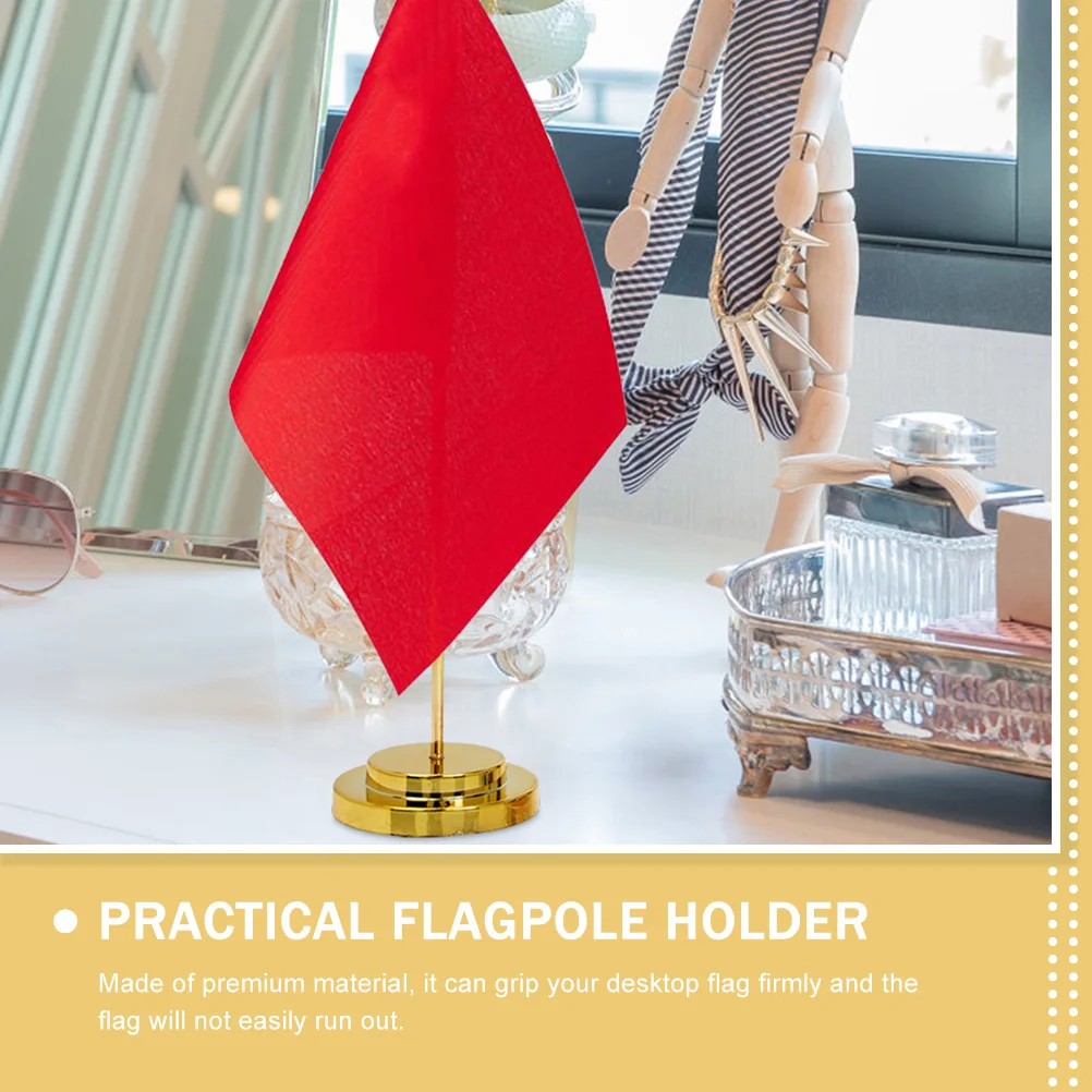 

Металлическое основание флагштока Настольные флаги Прочный держатель Кронштейн для дисплея Материал премиум-класса Простая установка Подходит для вечеринок Фестивали
