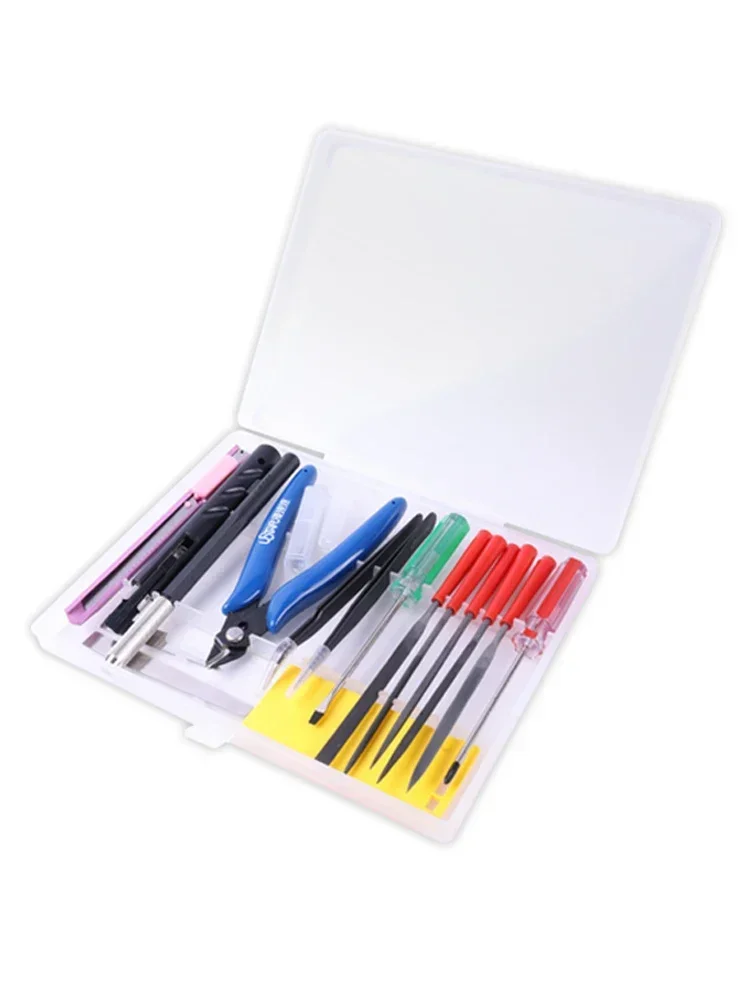 ชุดเครื่องมือพื้นฐานสำหรับงานโมเดล Ustar UA-90073 18 ชิ้น/ชุด กรรไกร มีดพับ อุปกรณ์ประกอบโมเดล สำหรับงานอดิเรก DIY