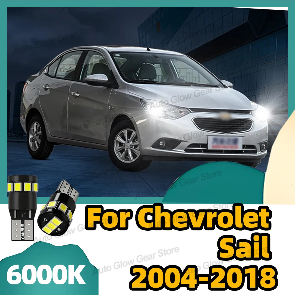 2x For Chevrolet Sail 2004-2016 2017 2018 Car Led Bulb T10 W5W Width Lights Side Marker Position Signal Lamp 12V Clearance Light