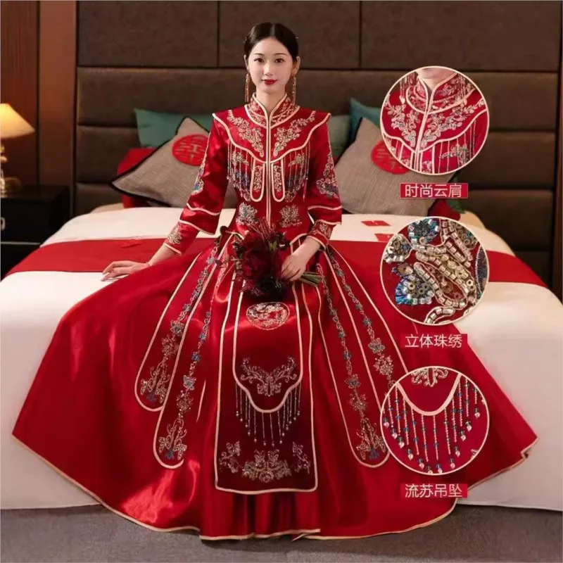 

New Chinese-style toasting heavy-duty small cheongsam clothing