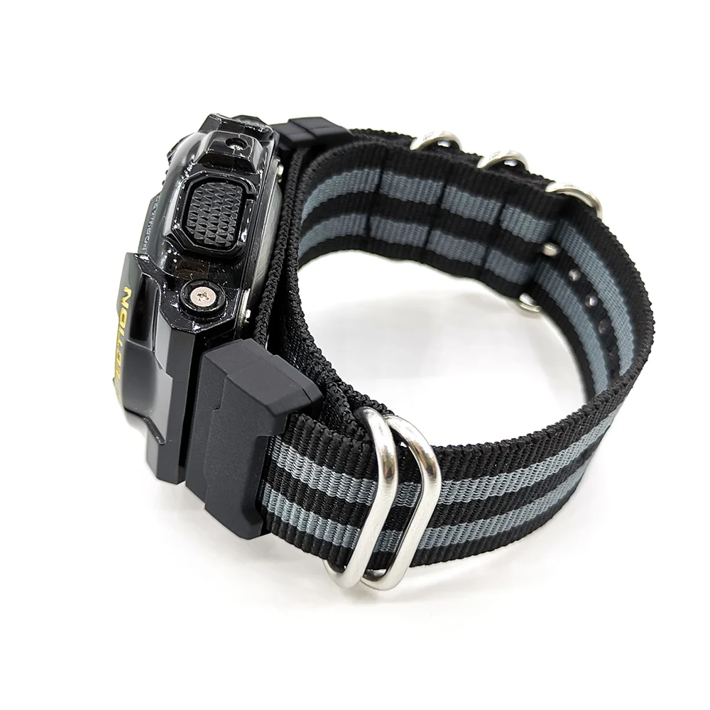 Nylon  Watchband for Casio G-Shock GA-110/100/120/150/200/400 GD-100/110/120 DW-5600 GW-6900 Bracelet Strap Band +16mm Adapter