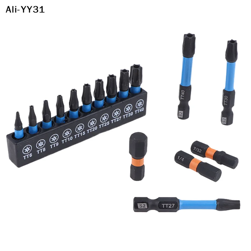 

【An0】21/10PCS Star Impact Drill Bit S2 Steel Hex Head Shank Magnetic Screwdriver Driver Bits Holder Wrench Electric Drill Tools