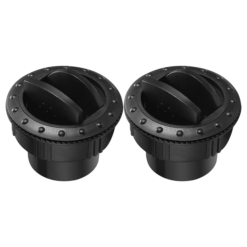 

2pcs Car Air Conditioning Outlet Black ABS Adjustable Vent Covers Ceiling Wall Vents Universal Fit Plastic Grille