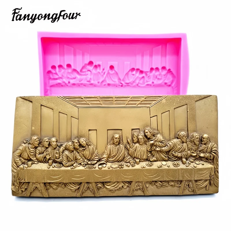 Fan Yong Four Silicone Molds Can Be Used To Make Gypsum Resin Concrete Home Decoration Ornaments For The Last Dinner DIY