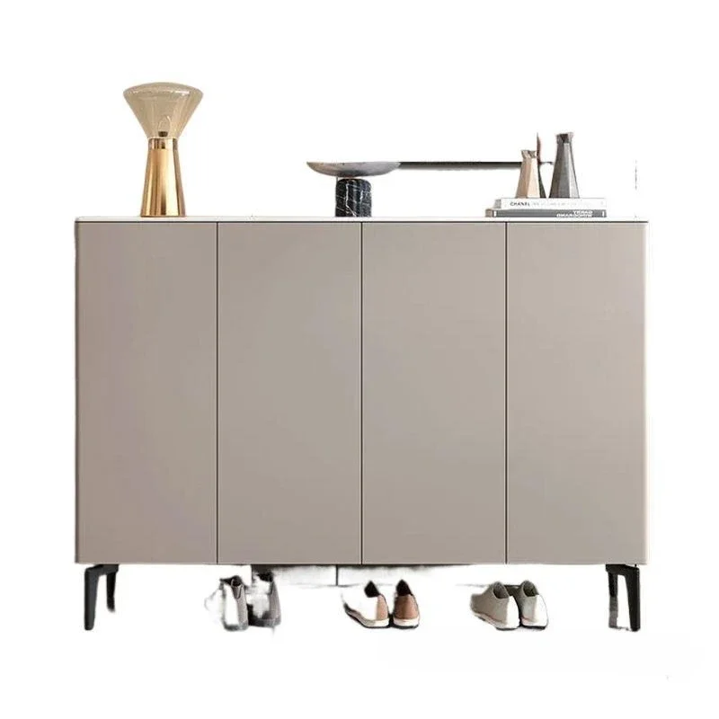 Light luxury household shoe cabinet, large capacity at the entrance, rock slab, simple Italian living room, modern