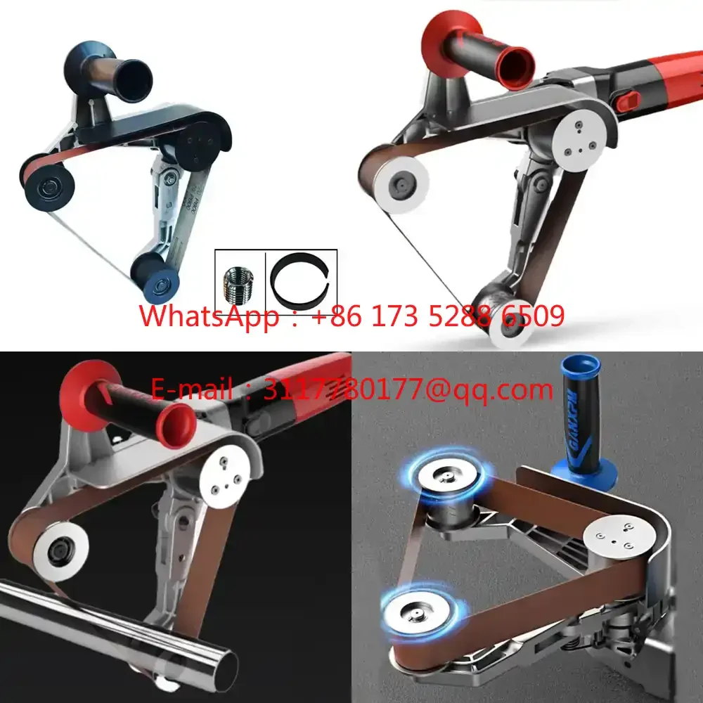 

WAP01 Stainless steel pipe polishing machine belt sander 760x40mm electric circular pipe drawing machine working head