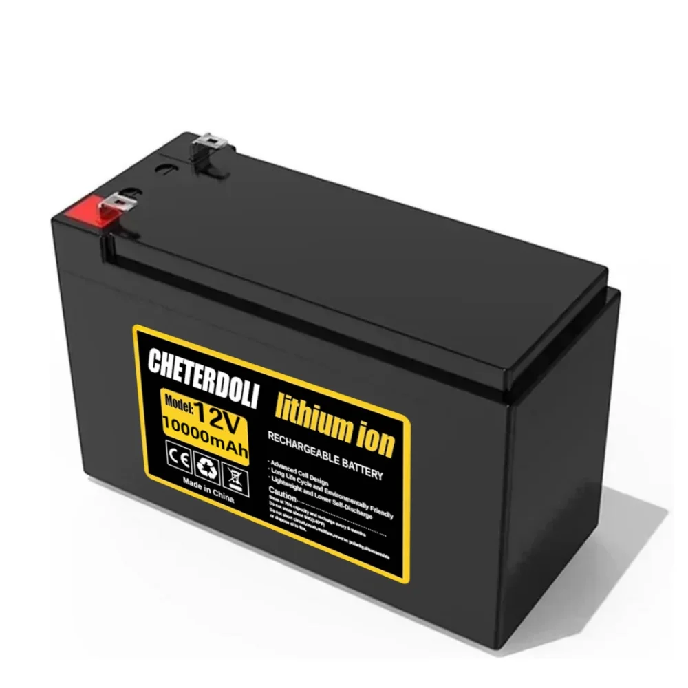 

18650 Lithium Battery Pack 12V 3Ah~20Ah w/BMS 3A Charger High Current for Sprayer Toy Car Solar Power Ready to Use.