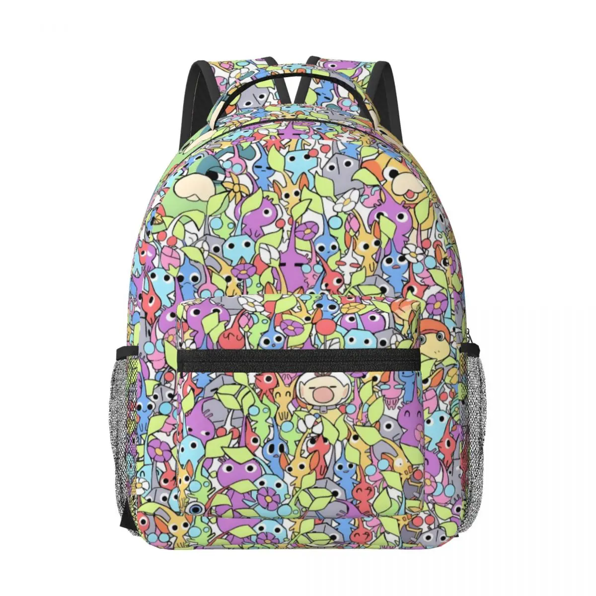 Pikmin Printed Lightweight Casual Schoolbag For School, Outdoor, Shopping, Office 17in