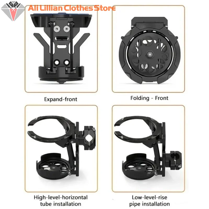 New 1/4Pcs Motorcycles Bottle Holder Water Cup Bracket Holder Accessor Foldable Turntable Motorcycle Cup Holder For Handlebar