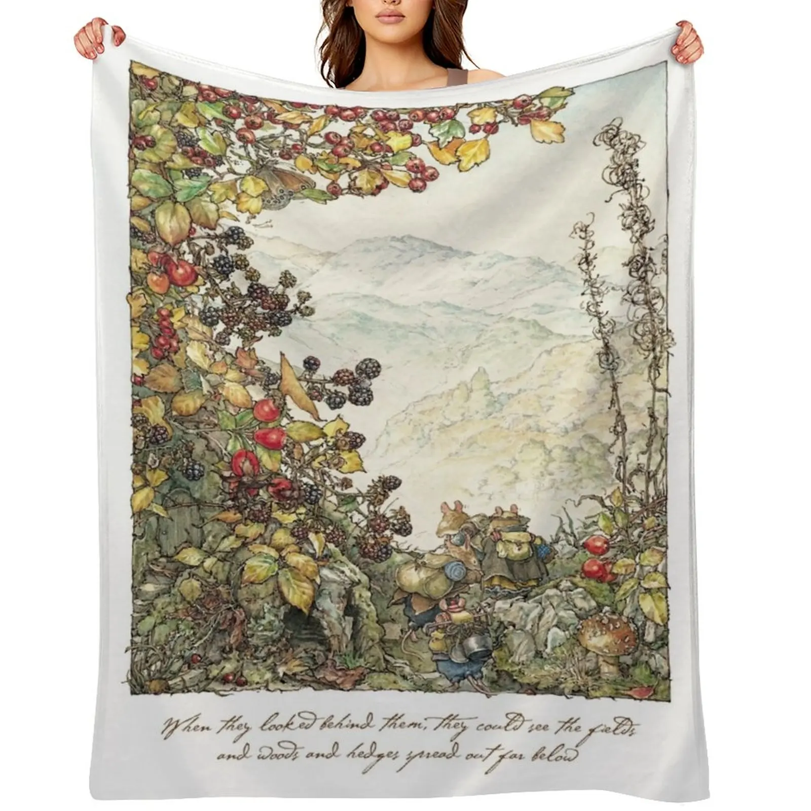 

Walk to the High Hills Throw Blanket Loose Baby Flannel funny gift Blankets