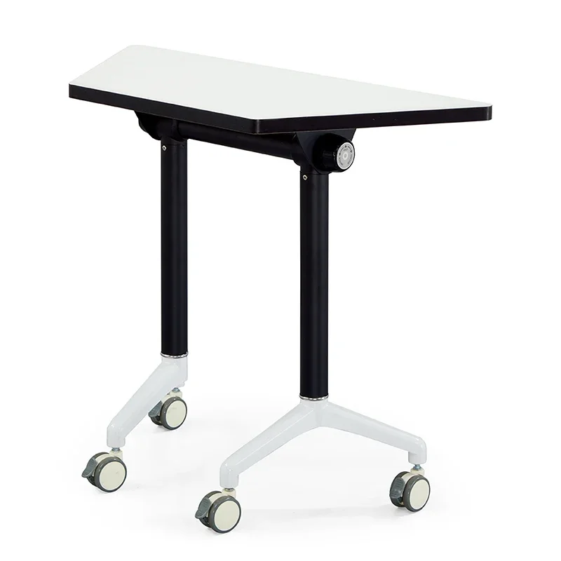 

Trapezoidal desk training institution foldable training table conference table mobile splicing hexagonal