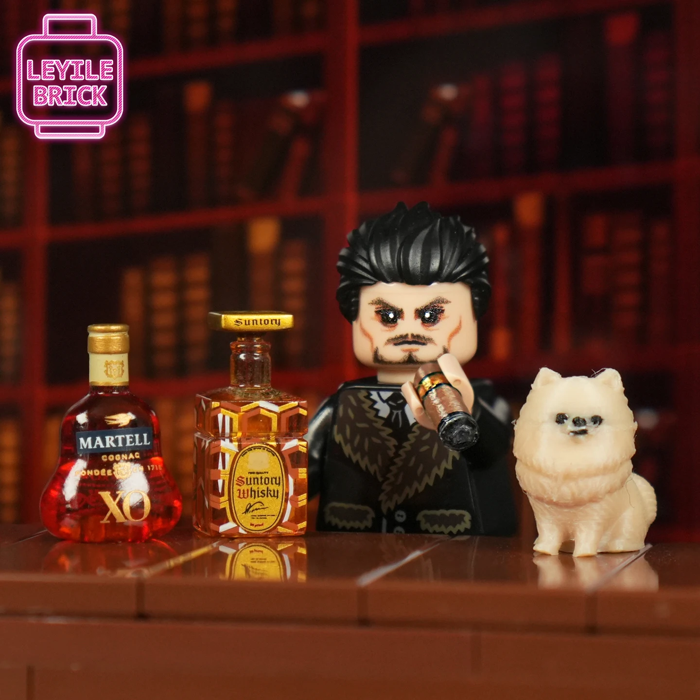 Set de Accesorios Coleccionables ibles con con Figuras de Cigarros, Perros y Alcohol Extranjero para Juguetes...