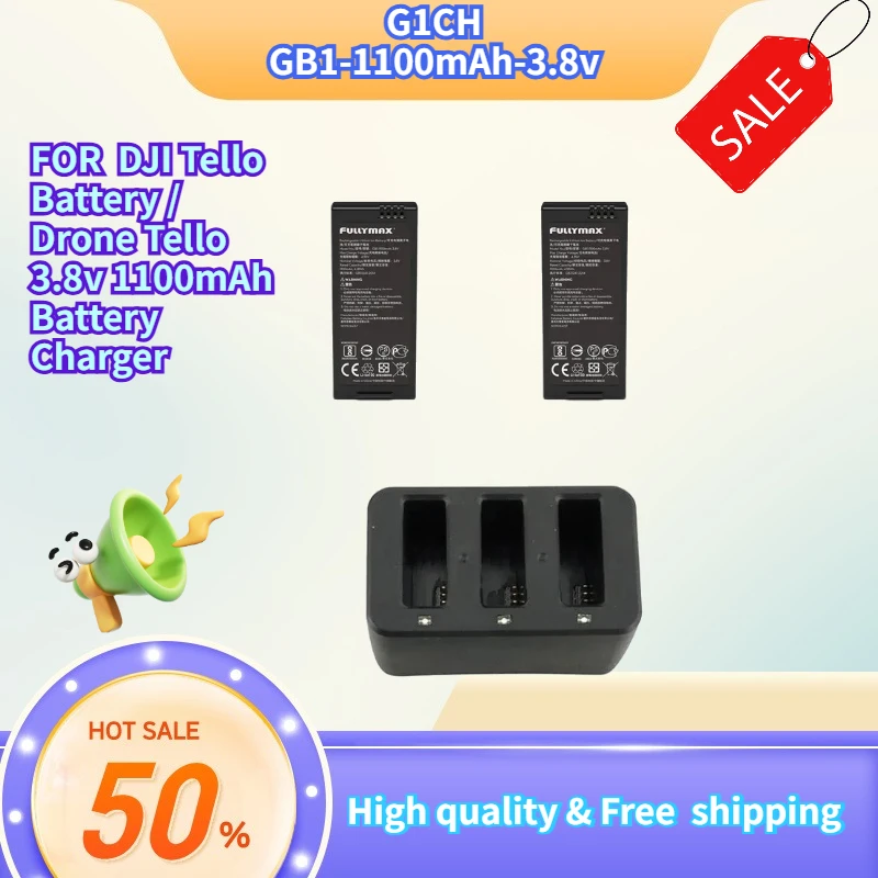

G1CH For DJI Tello Battery / Drone Tello 3.8v 1100mAh Battery Charger Charging for Dji Hub Tello Flight Battery Accessories
