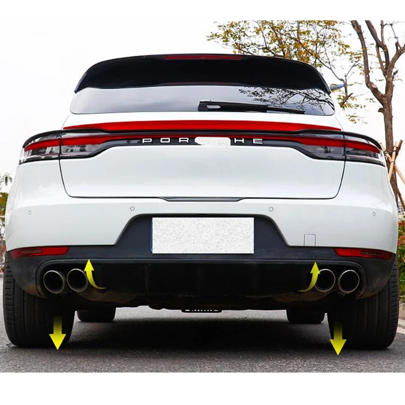 For CAR Trunk Spoiler WING NEW Porsche Macan GTS Rear Tail Light Decoration Accessories ABS Carbon Fiber Tail Lip 2018-2023