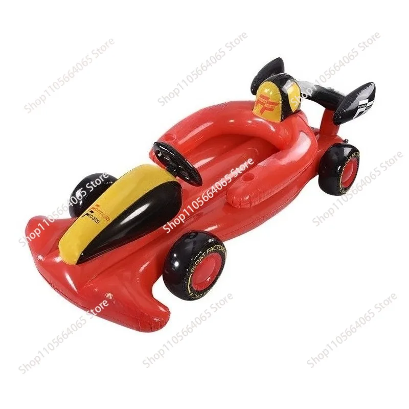 Inflatable racing car floating row cartoon water yacht model PVCF1 seat adult leisure toy racing car new view 4