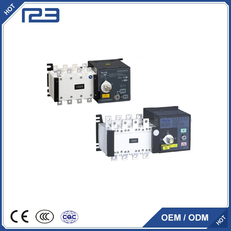 Factory 160A 3P/4P ATS Auto Changeover Switch