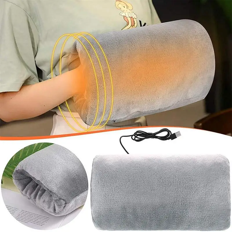 Electric Heating Pad USB Rechargeable Hand Warmer Washable Heated Pad Boys Girls Belly Heating Bag Feet Hand Warmer Thermal Muff