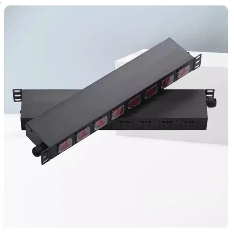 PDU Cabinet Sockets Power Strip Power Distribution Unit Independent Switch Front 8-position switch, rear 8-socket output