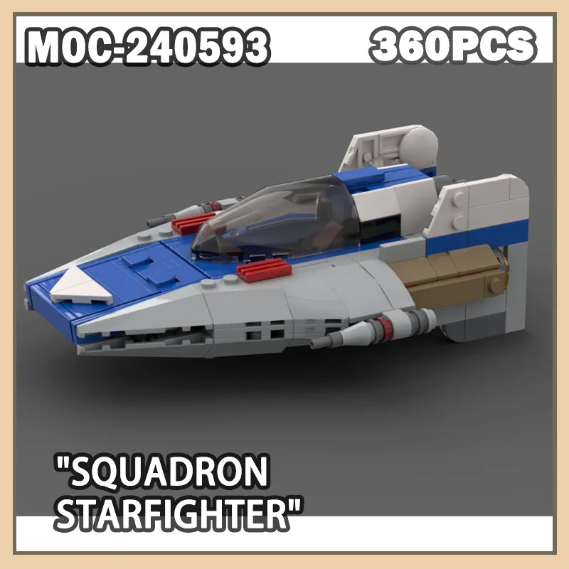 

MOC-240593 Модель строительного блока Эскадрилья Starfighte Набор кирпичей Креативные подарки R22 Starfighte Рождественский комплекс для взрослых 360 шт.